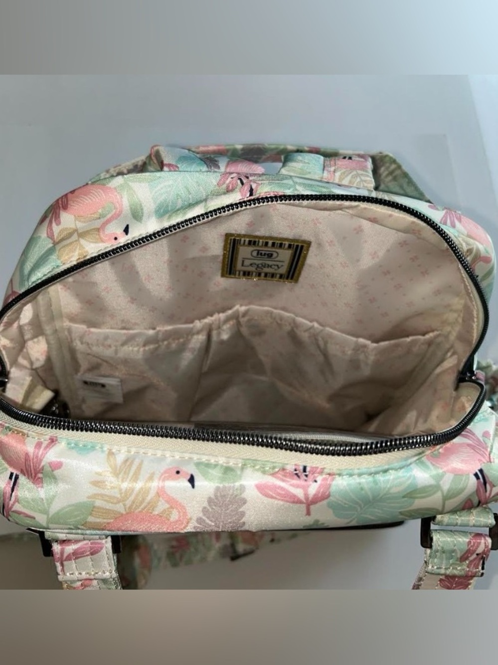 Lug Legacy Collection Mini Puddle Jumper Convertible Tote Bag Flamingo Foliage - Picture 8 of 12